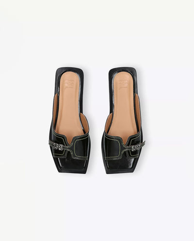 Butterfly Flat Sandal Black