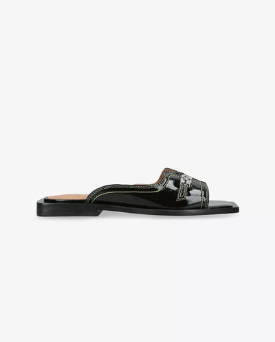 Butterfly Flat Sandal Black