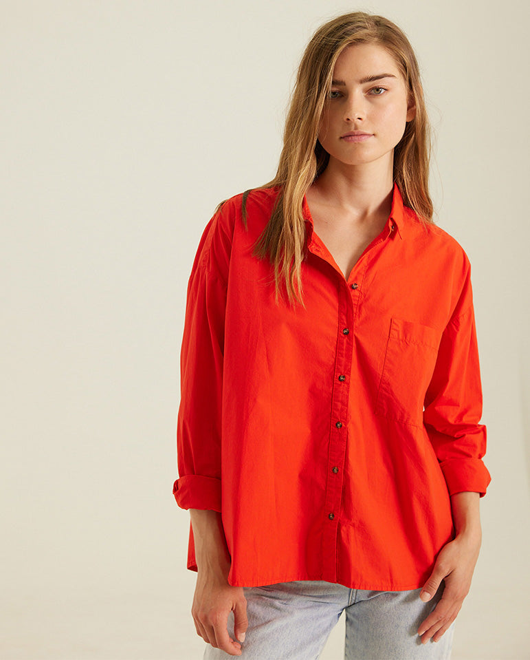 Caroline Organic Cotton Shirt Rouge