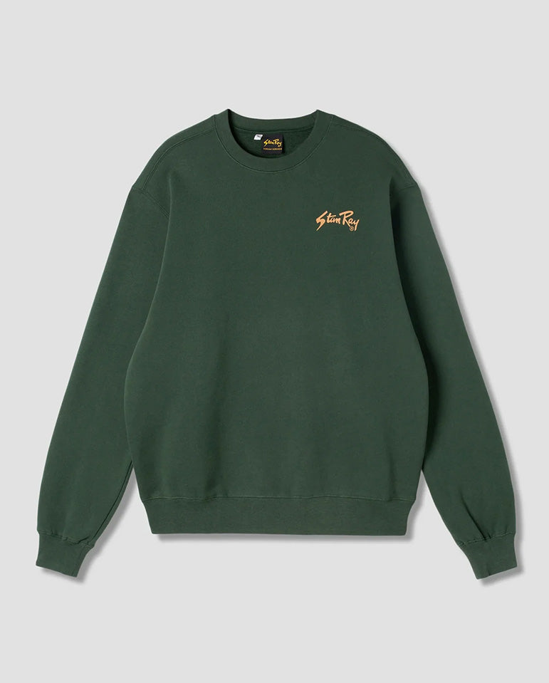 Blues Brush Crew Pine Green
