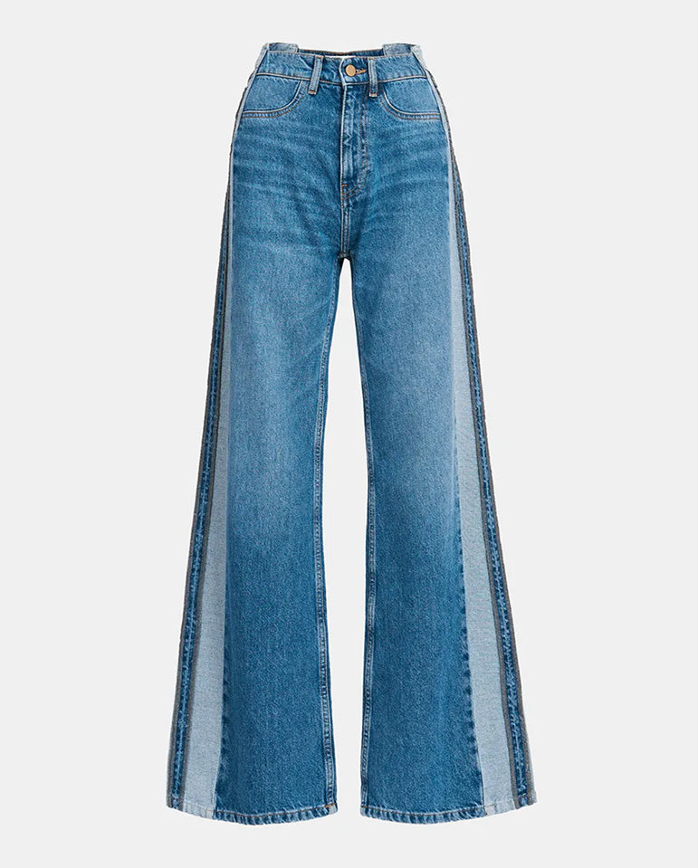 Excessive Patchwork Jean Frozen lips