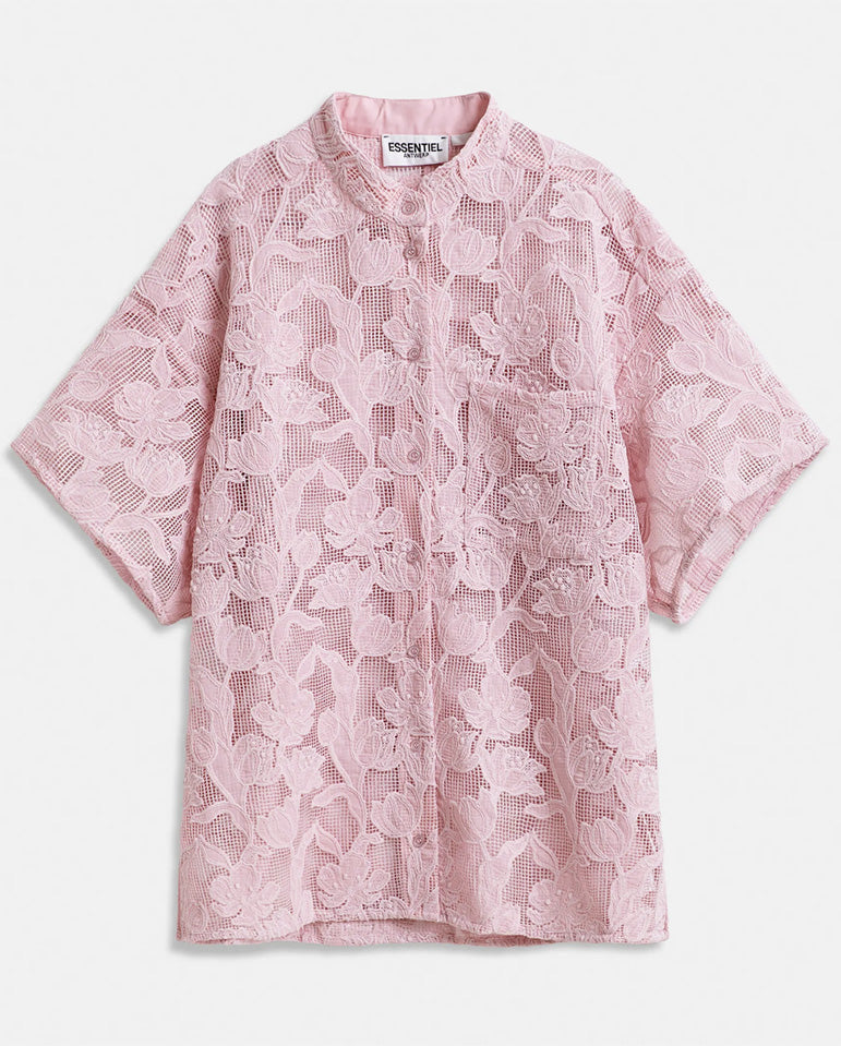 Hok Lace Overshirt - Pure Pink