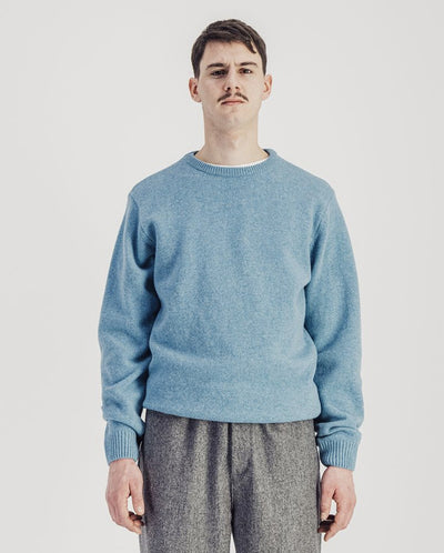 Jonas crewneck jumper - aqua blue