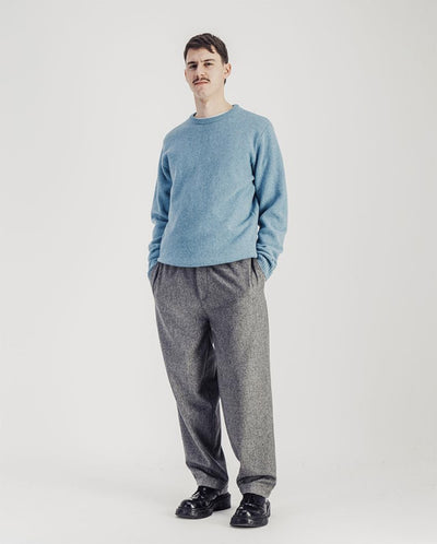 Jonas crewneck jumper - aqua blue