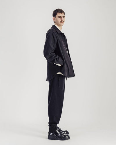 Woody Wool overshirt - dark grey