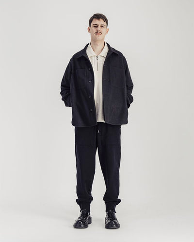 Woody Wool overshirt - dark grey