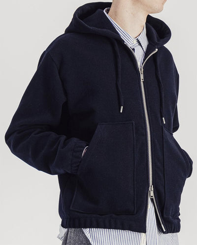 Bloom Wool hooded jacket - navy