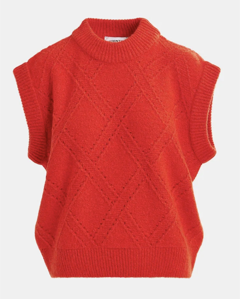 Import sleeveless pullover - Red