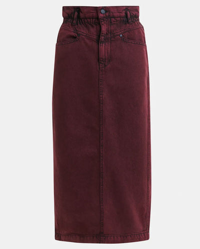 Inclusive Overdye Denim Skirt - Mauve