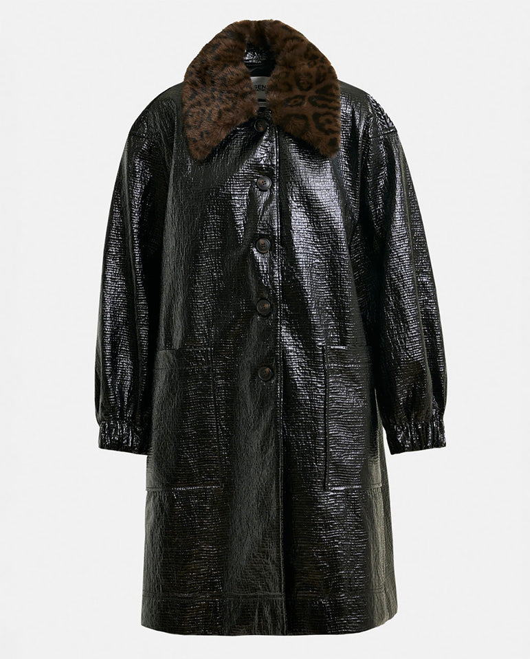 Iom Shiny Coat - Black