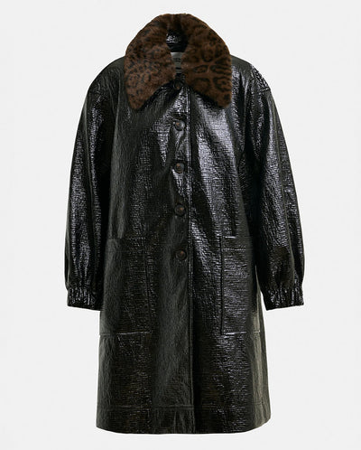 Iom Shiny Coat - Black