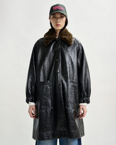 Iom Shiny Coat - Black