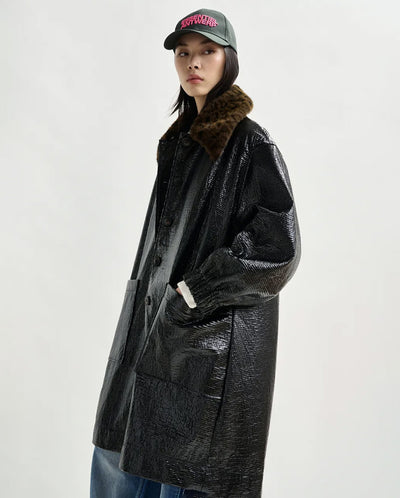 Iom Shiny Coat - Black