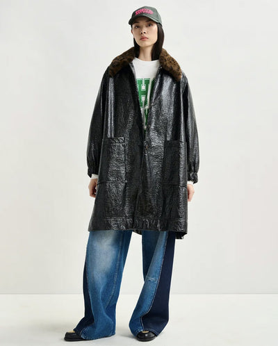 Iom Shiny Coat - Black