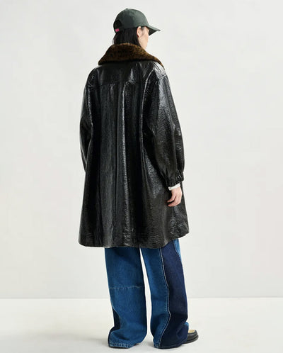 Iom Shiny Coat - Black