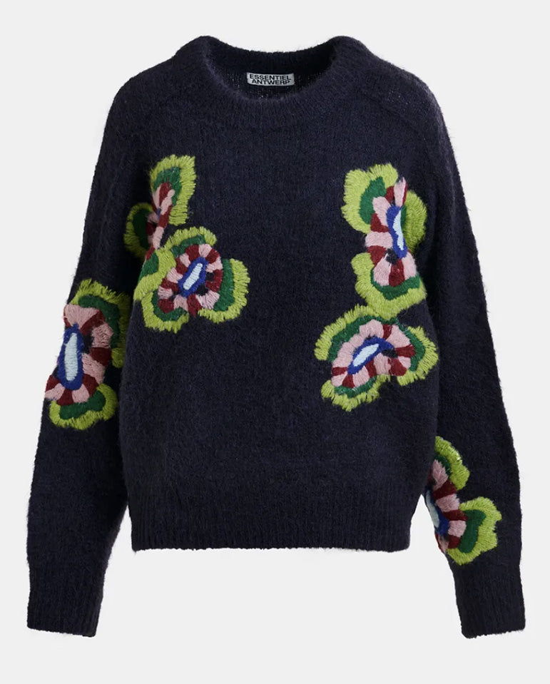 Impossible2 Embroidered Knit - Navy