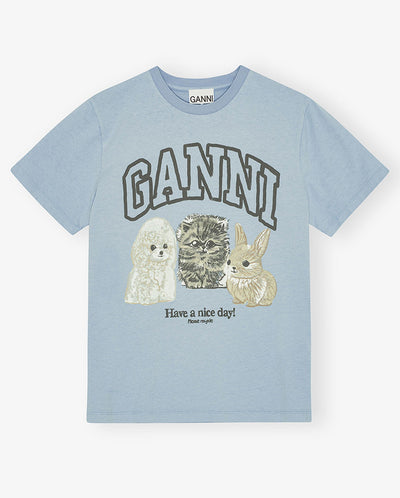 Animals Relaxed Tee - Chambray Blue