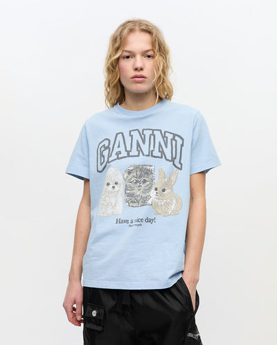 Animals Relaxed Tee - Chambray Blue