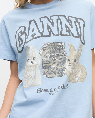 Animals Relaxed Tee - Chambray Blue