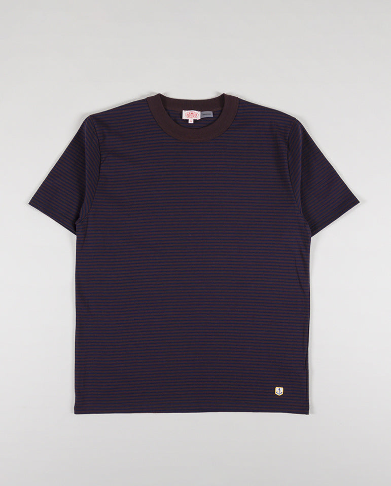 Heritage Stripe Tee Brown / Navy