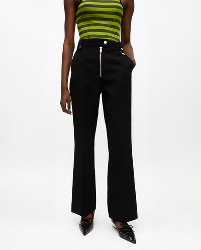 Bonded Crepe pants BLACK