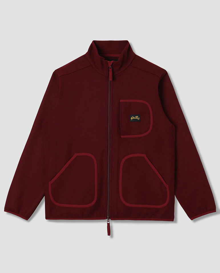 Wool Fleece Jacket - Dark Red