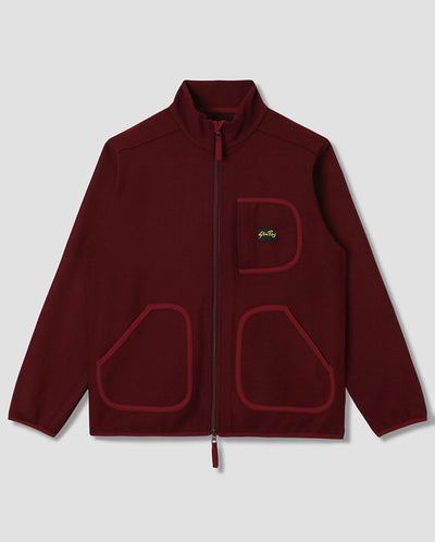 Wool Fleece Jacket - Dark Red