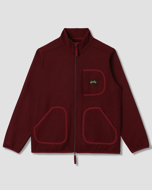 Wool Fleece Jacket - Dark Red