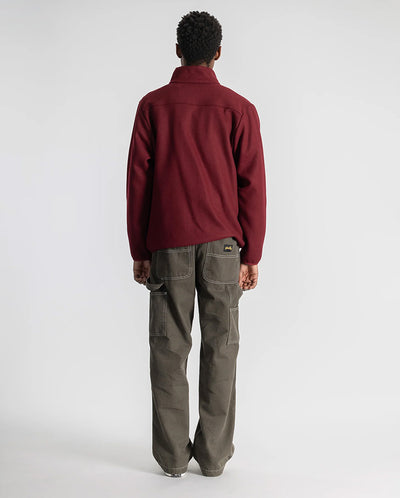 Wool Fleece Jacket - Dark Red