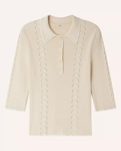 Jodi Knitted Polo Tapioca