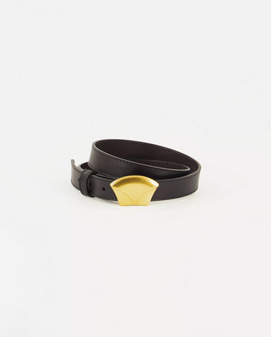 Matter leather Belt - Bordeaux
