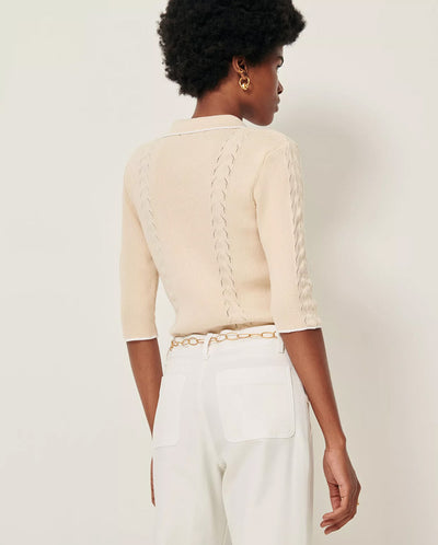 Jodi Knitted Polo Tapioca