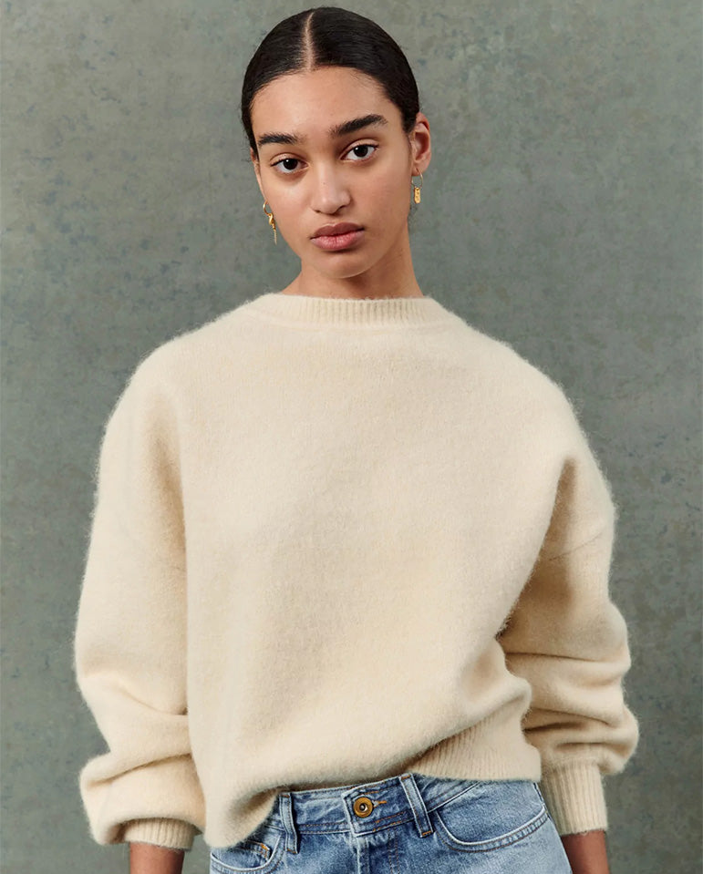 Myera V Neck Knit Vanilla