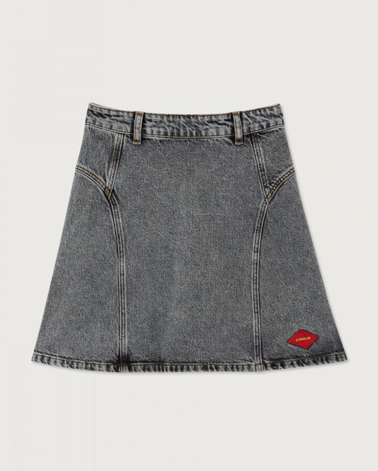 Yopday Midi trapeze Skirt Salt and Pepper
