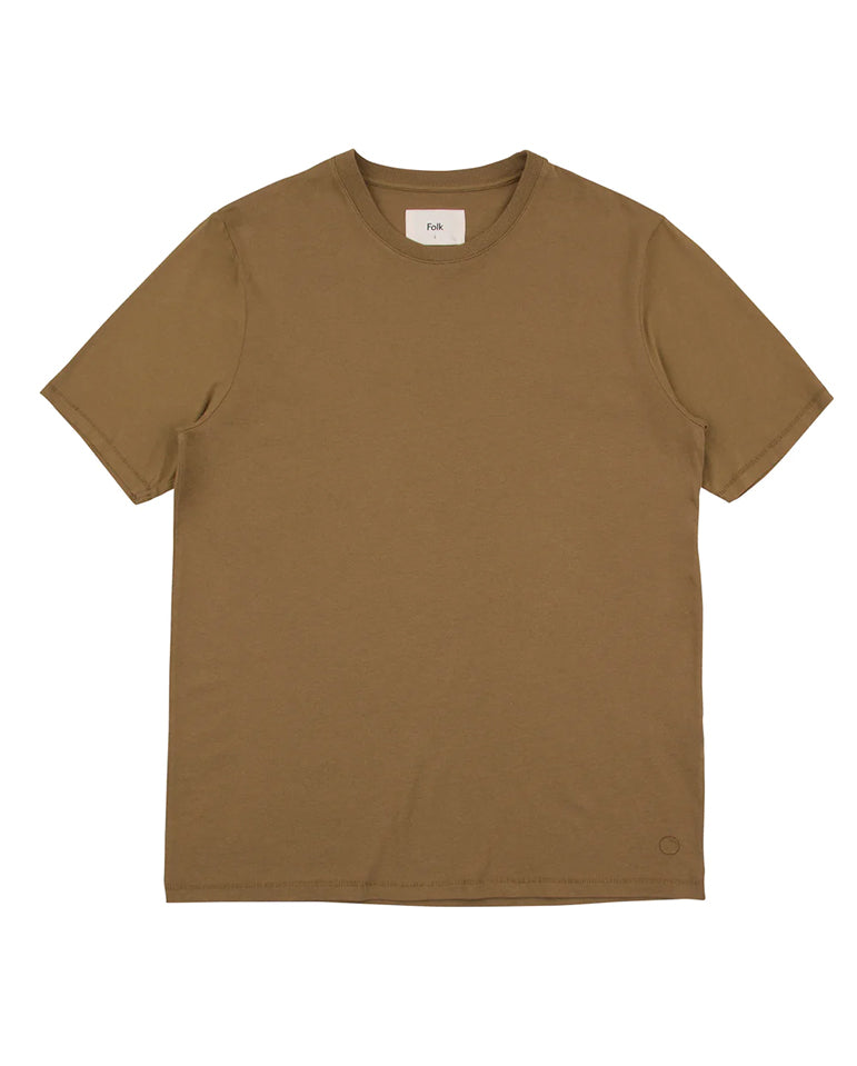 Contrast Sleeve Tee Tobacco