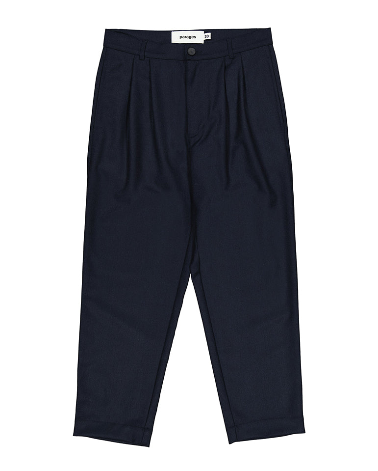 Double Pleat Wool Pant NAVY