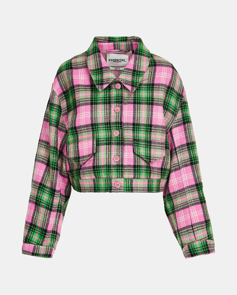 Earlier check Cropped Jacket High Voltage Check