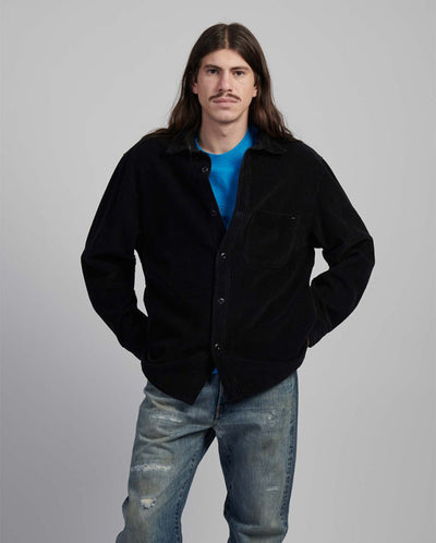 Ander Cord Shirt Black Garment dyed