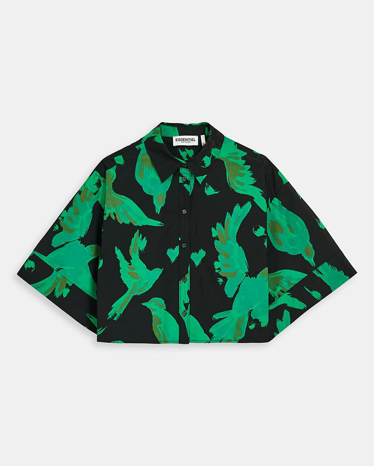 Enoch Cropped shirt Black/green