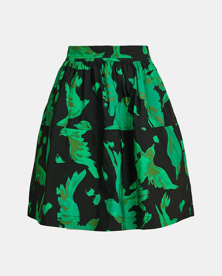 Everafter Flared Skirt Black Green