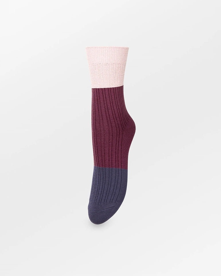 Colourblock Ban Sock - Blue