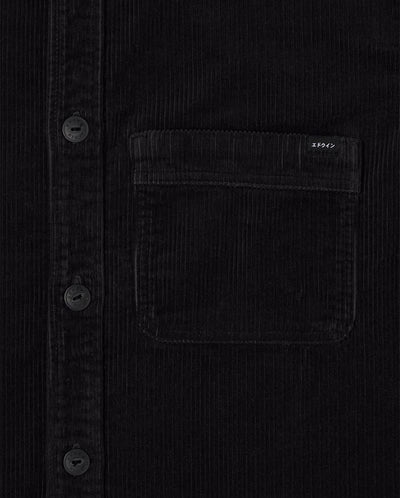 Ander Cord Shirt Black Garment dyed