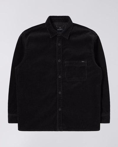 Ander Cord Shirt Black Garment dyed