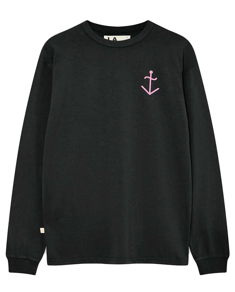 FEIJÓ LONG SLEEVE T-SHIRT - BLACK SAND/BUBBLE LOGO