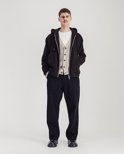 Bloom Wool hooded jacket - Dark Brown