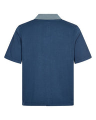 Knitted Casual Shirt Indigo Blue