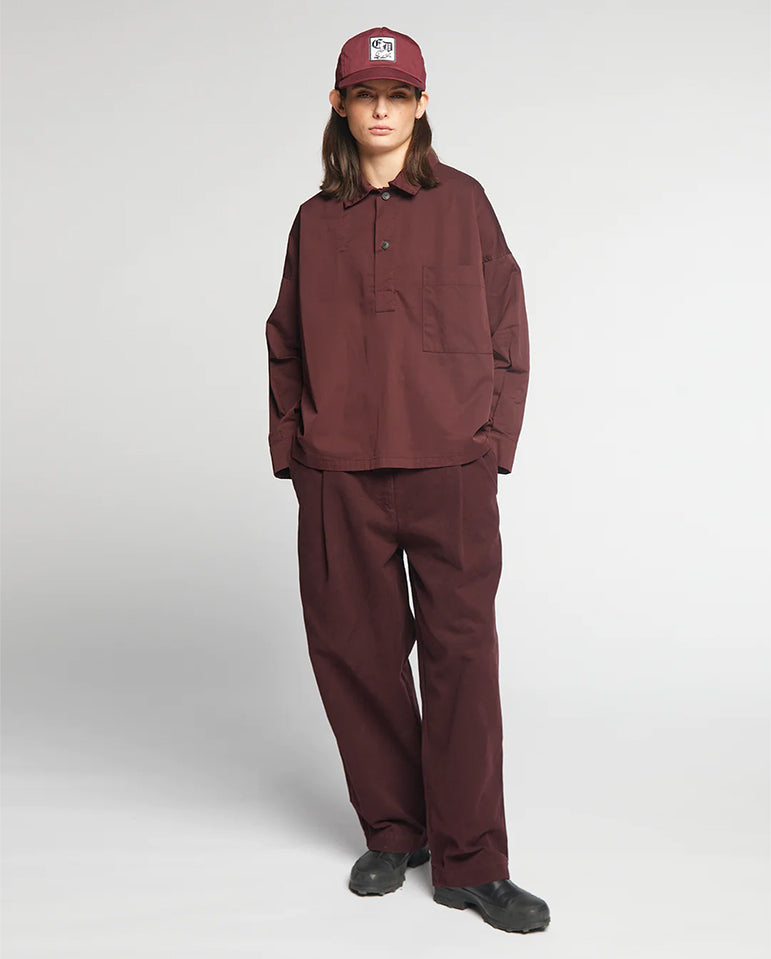 British Twill Worker Pant Wine