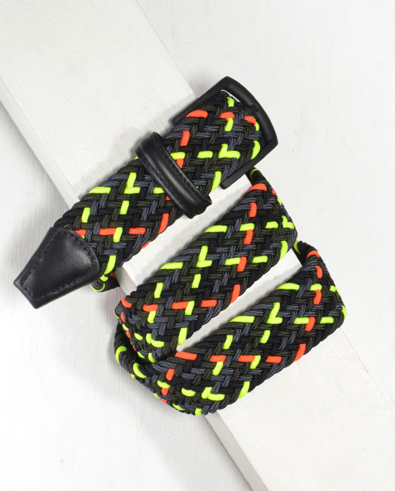 Woven Belt Black/Neon