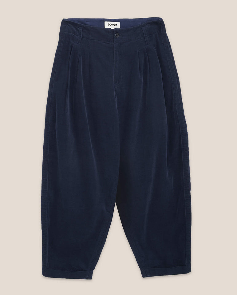 Creole Peg Trouser Navy Needle Cord