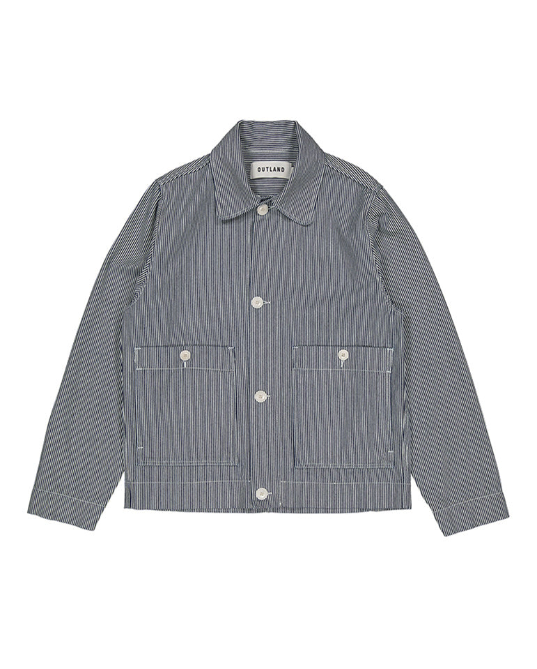 Aubrac Stripe Jacket Off white / Navy Stripes